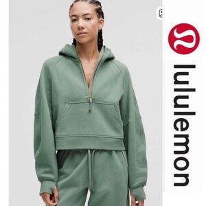 NWT | Lululemon Scuba Hooded Half Zip | Crater Blue & Gold | M/L